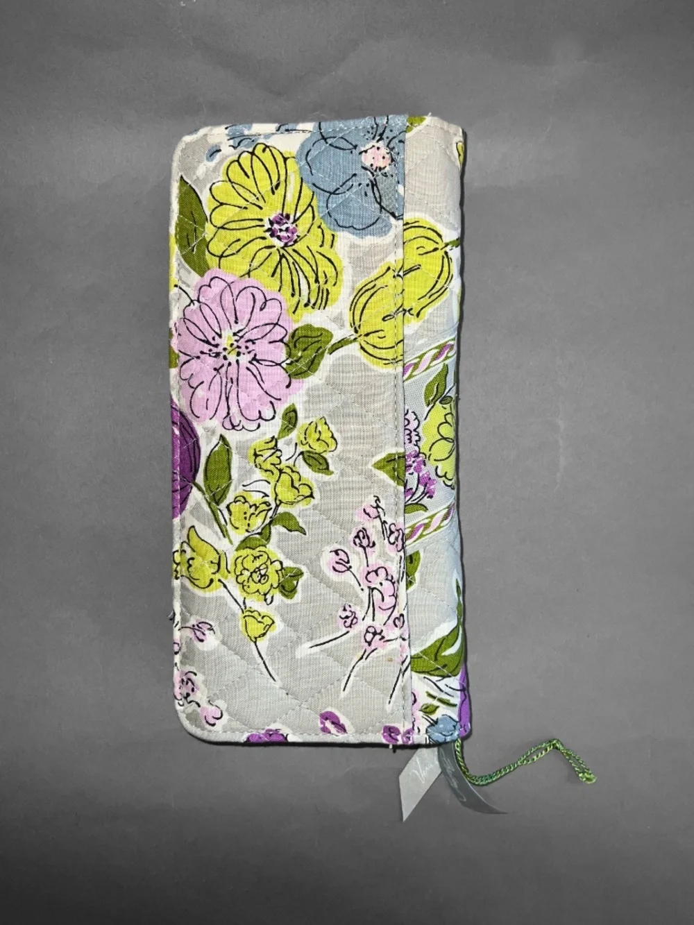 Vera Bradley Long Gray Floral Passport Wallet